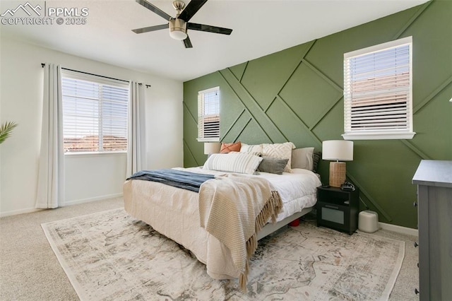 3111 Youngheart Way, Castle Rock, CO 80109 - carpeted bedroom featuring baseboards and a ceiling fan