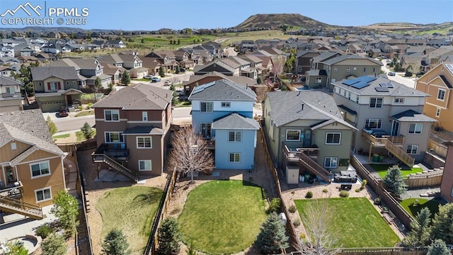 3111 Youngheart Way, Castle Rock, CO 80109 - aerial perspective of suburban area featuring mountains