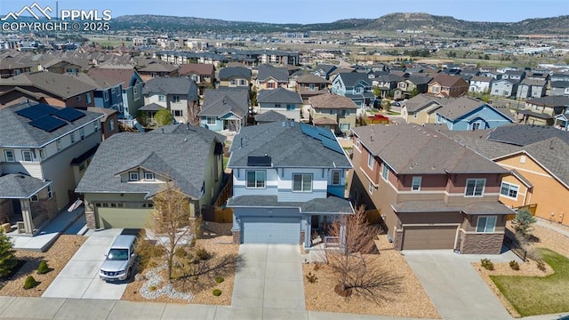3111 Youngheart Way, Castle Rock, CO 80109 - aerial view of residential area with mountains