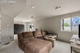 home theater room featuring visible vents