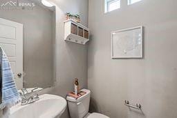 bathroom featuring a sink and toilet