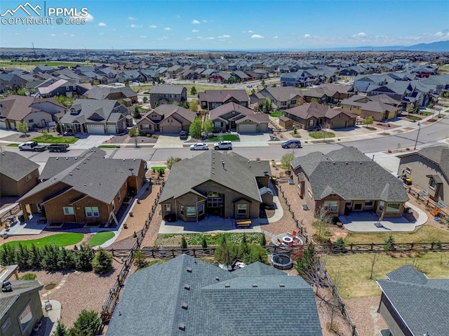 bird's eye view featuring a residential view