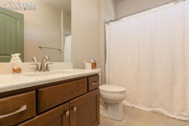 1849 Mud Hen Dr, Colorado Springs, CO 80921 - bathroom featuring toilet, vanity, and tile patterned floors