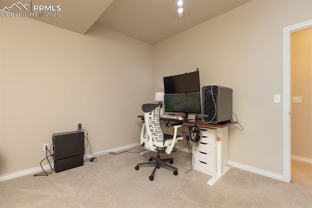 1849 Mud Hen Dr, Colorado Springs, CO 80921 - home office with carpet and baseboards