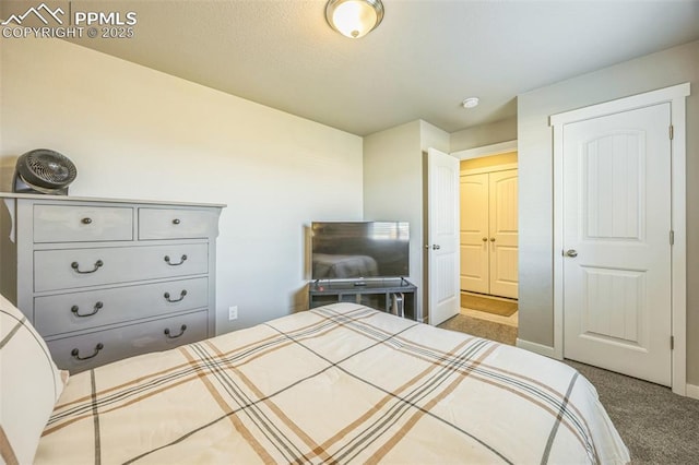 bedroom with carpet floors