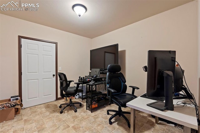view of office area