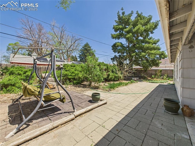 view of patio / terrace featuring a fenced backyard