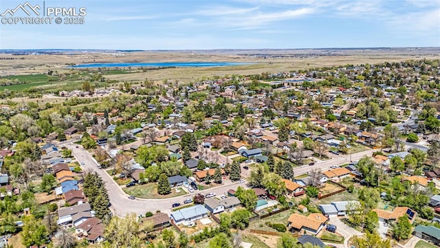 bird's eye view with a residential view