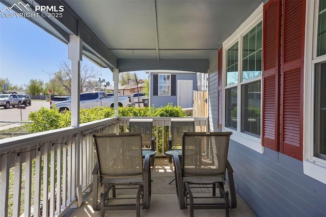 exterior space with a porch