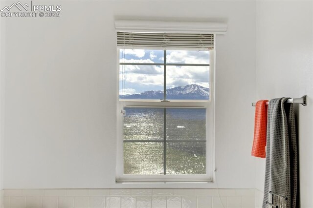 room details featuring a mountain view