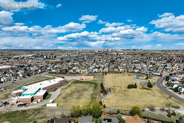aerial view with a residential view