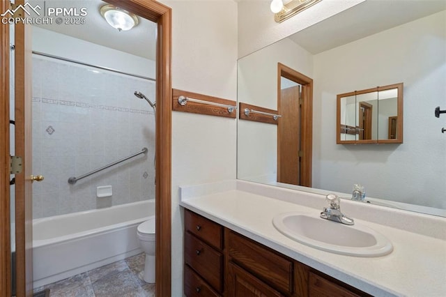 6151 Pine Hill Dr, Colorado Springs, CO 80918 - full bathroom with toilet, shower / washtub combination, and vanity