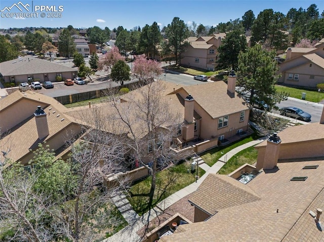 6151 Pine Hill Dr, Colorado Springs, CO 80918 - birds eye view of property featuring a residential view