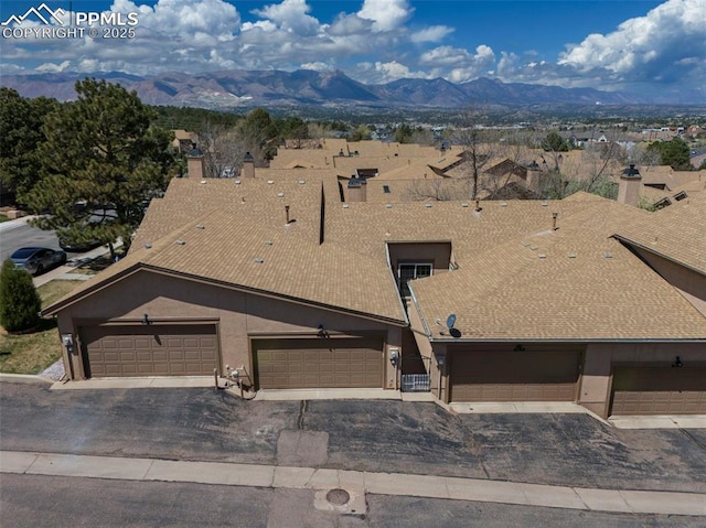 6151 Pine Hill Dr, Colorado Springs, CO 80918 - bird's eye view featuring a mountain view
