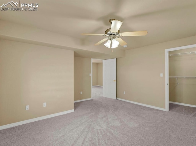 2174 Alpine Shadows Vw, Colorado Springs, CO 80919 - unfurnished bedroom with carpet floors, baseboards, a ceiling fan, and a closet