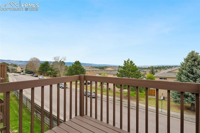deck featuring a residential view