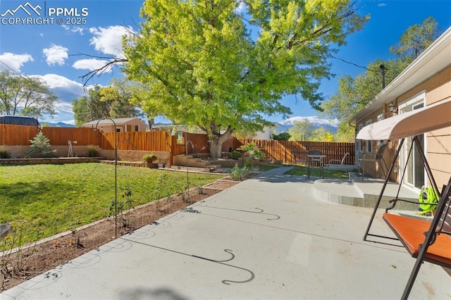 view of patio / terrace featuring a fenced backyard
