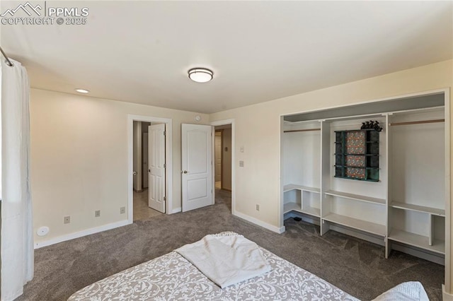 3543 Blue Mesa Dr, Divide, CO 80814 - bedroom featuring carpet, baseboards, a closet, and recessed lighting