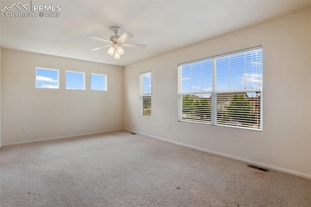 2121 Gilpin Ave, Colorado Springs, CO 80910 - empty room featuring ceiling fan, carpet floors, and baseboards