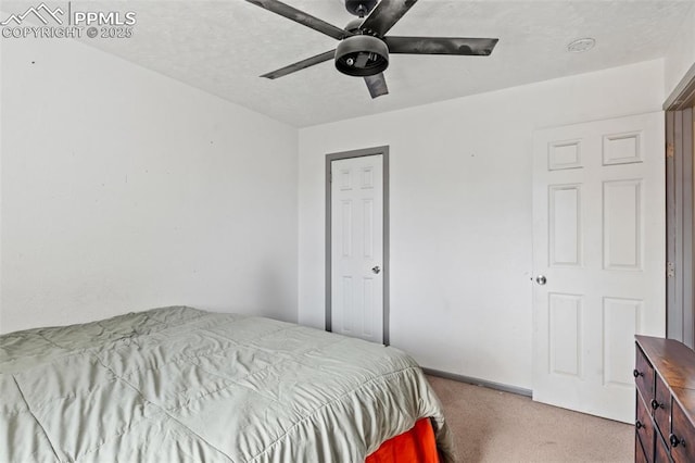 2246 Bison Dr, Colorado Springs, CO 80911 - carpeted bedroom featuring a ceiling fan