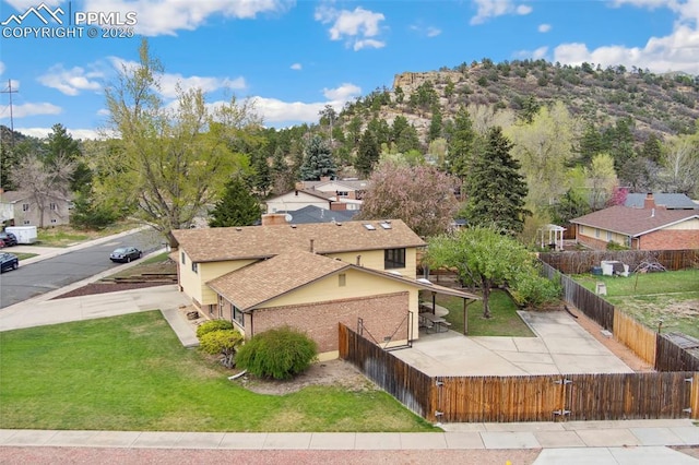 birds eye view of property featuring a residential view