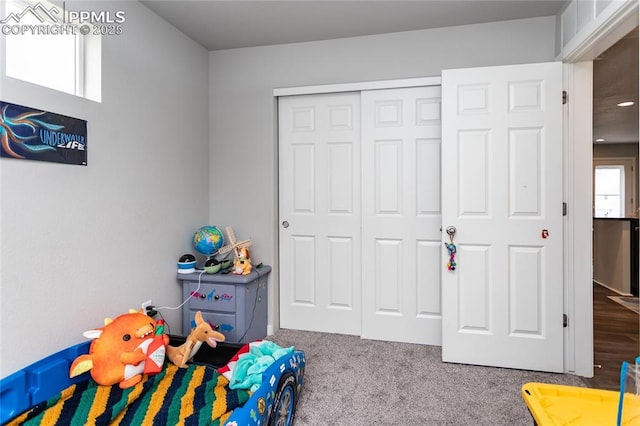 playroom featuring carpet