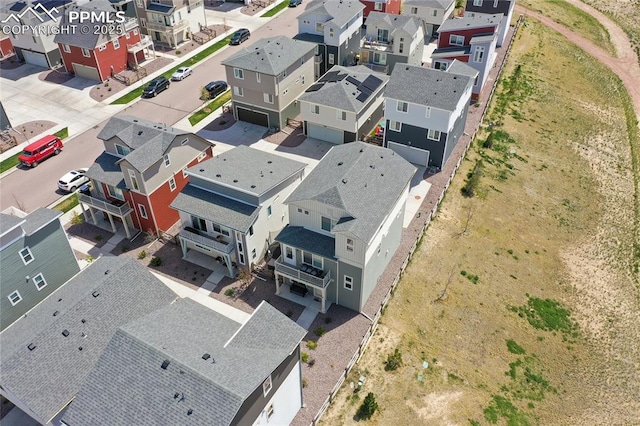 aerial view featuring a residential view
