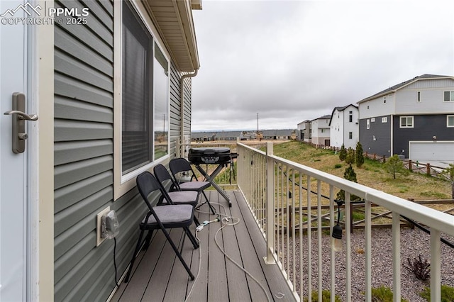 balcony with a residential view