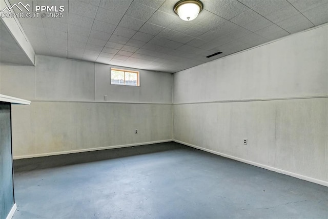 view of basement