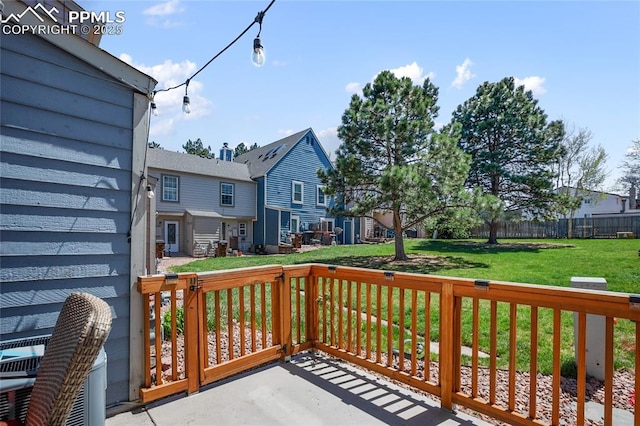 3319 Queen Anne Way, Colorado Springs, CO 80917 - deck featuring a lawn