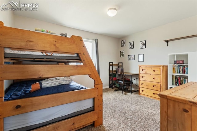 bedroom featuring carpet flooring