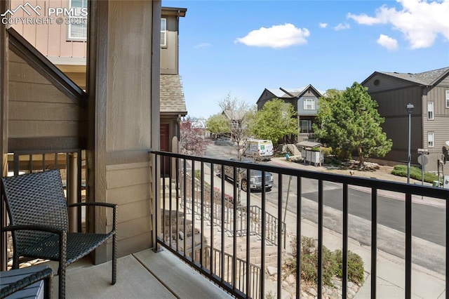 balcony with a residential view