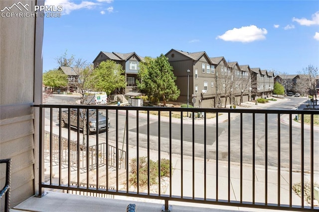 balcony with a residential view