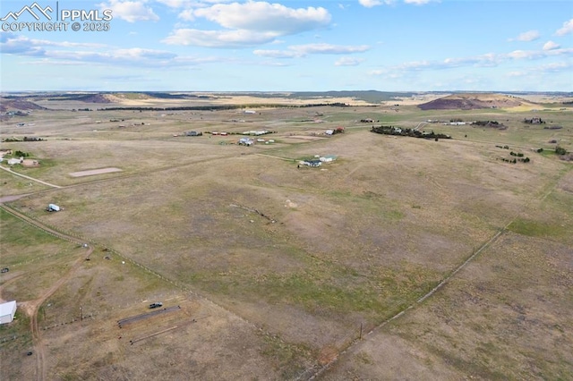 aerial view with a rural view