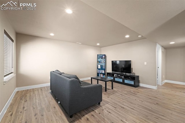 2972 Namib Dr, Colorado Springs, CO 80939 - living room with baseboards, recessed lighting, and wood finished floors