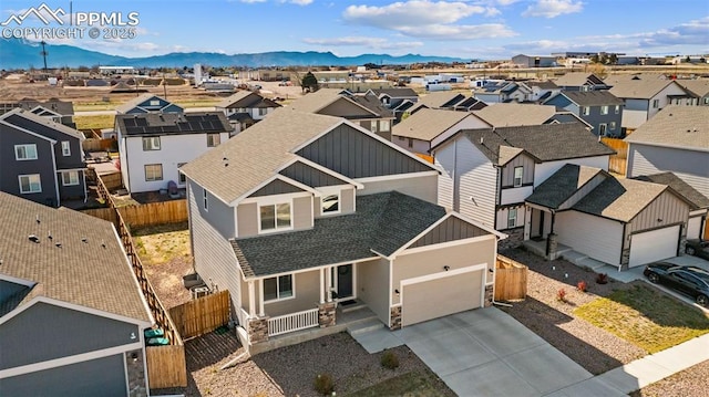 2972 Namib Dr, Colorado Springs, CO 80939 - aerial view featuring a residential view and a mountain view