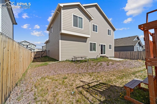 2972 Namib Dr, Colorado Springs, CO 80939 - back of house featuring a fenced backyard