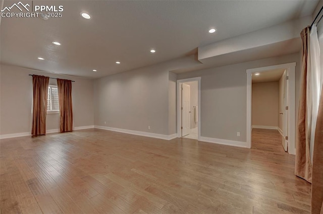 275 Eclipse Dr, Colorado Springs, CO 80905 - unfurnished room featuring light wood-type flooring, recessed lighting, and baseboards