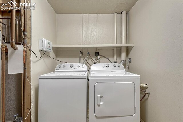 10 Gold Coin Ct, Colorado Springs, CO 80919 - clothes washing area with laundry area and independent washer and dryer