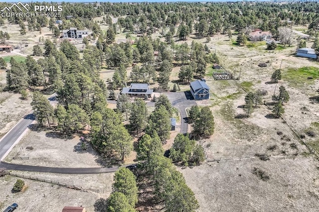 aerial view with a view of trees
