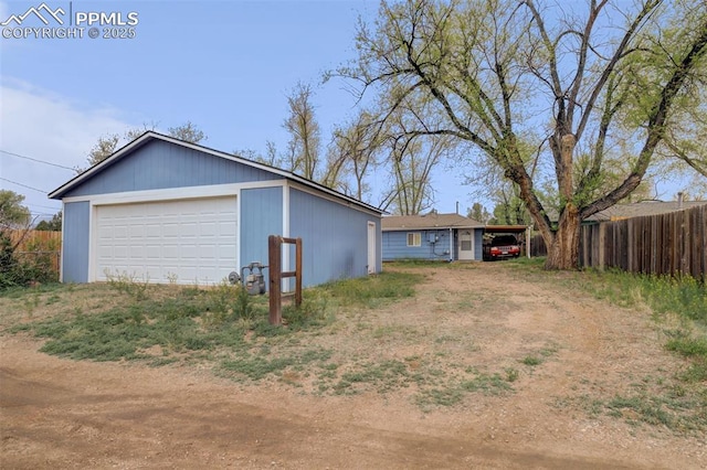 exterior space with fence