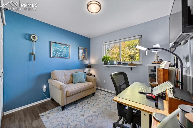 1065 N 19th St, Colorado Springs, CO 80904 - office with baseboards and wood finished floors