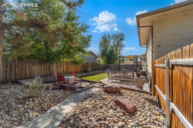 1065 N 19th St, Colorado Springs, CO 80904 - view of yard featuring a fenced backyard and a patio area