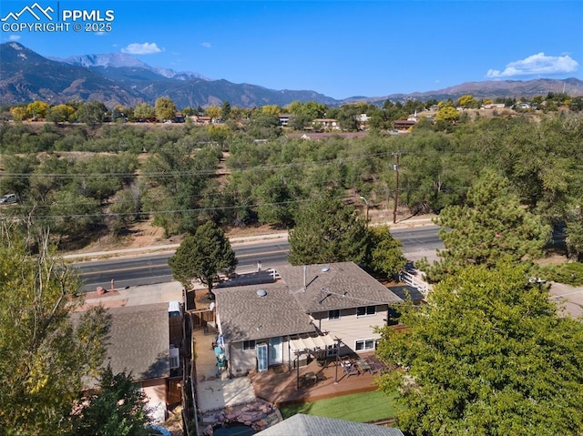 1065 N 19th St, Colorado Springs, CO 80904 - birds eye view of property with a mountain view