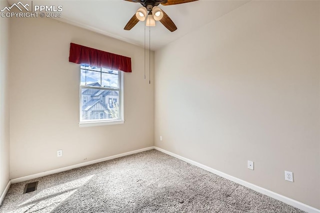 4338 Alder Springs Vw, Colorado Springs, CO 80922 - carpeted spare room with ceiling fan and baseboards