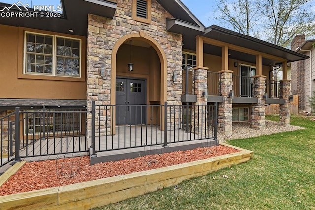 15 Newport Cir, Colorado Springs, CO 80906 - entrance to property featuring stone siding and stucco siding
