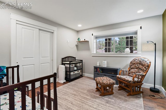 15 Newport Cir, Colorado Springs, CO 80906 - bedroom with baseboards, a closet, recessed lighting, and wood finished floors