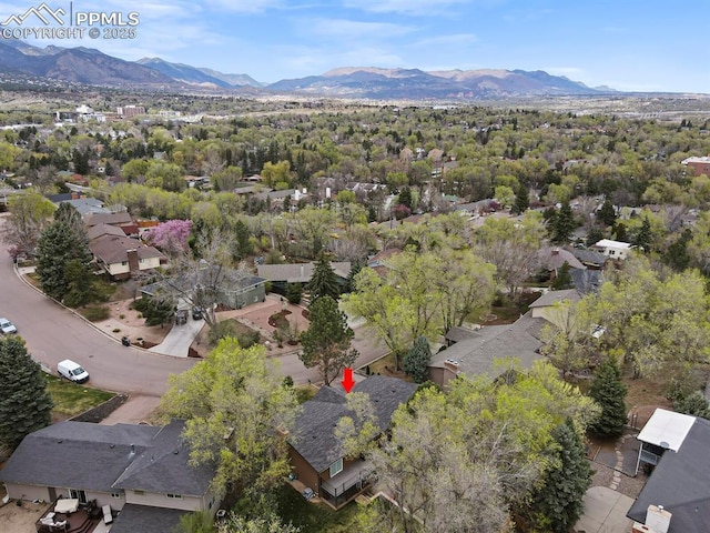 15 Newport Cir, Colorado Springs, CO 80906 - drone / aerial view with a residential view and a mountain view