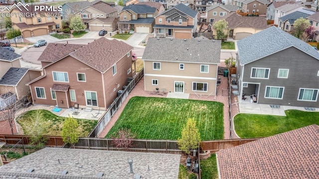 bird's eye view featuring a residential view