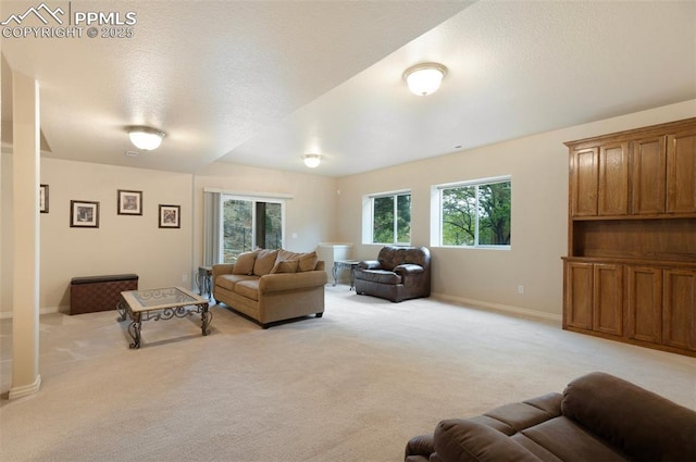 2532 Sierra Oak Dr, Colorado Springs, CO 80919 - living area featuring baseboards and light colored carpet
